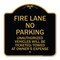 Signmission Fire Lane No Parking Unauthorized Vehicles Will Be Ticketed Towed at Owners Expense, BG-1818-23993 A-DES-BG-1818-23993 - alternate 1